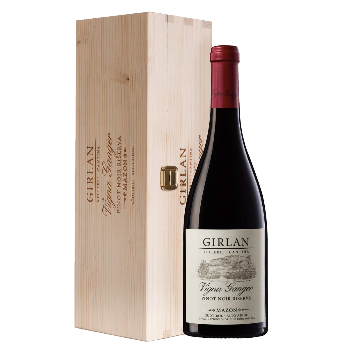 Alto Adige Pinot Noir Riserva "Vigna Ganger" 2022 - Girlan (cassetta di legno)