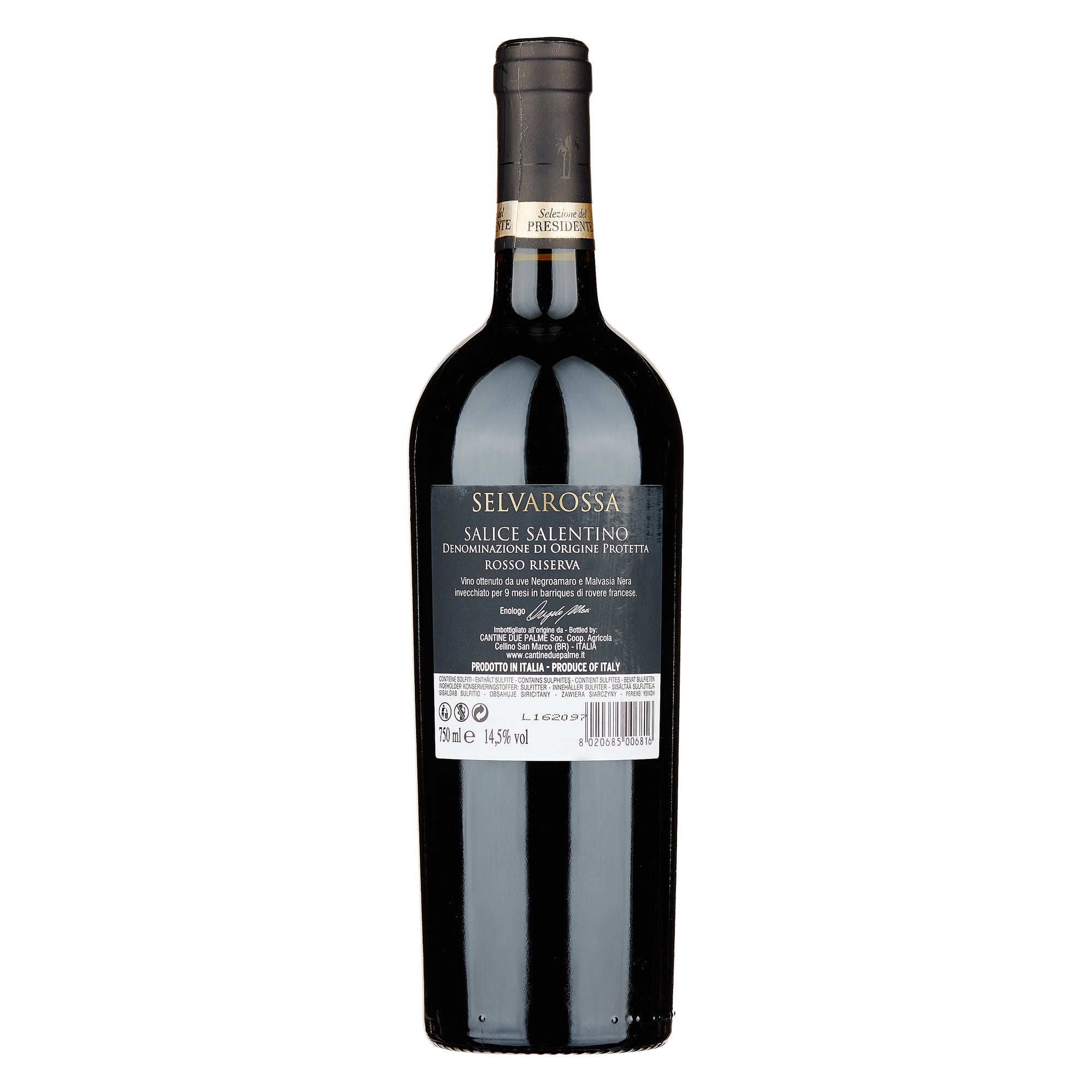 Salice Salentino Rosso Riserva DOP "Selvarossa" 2021 - Due Palme