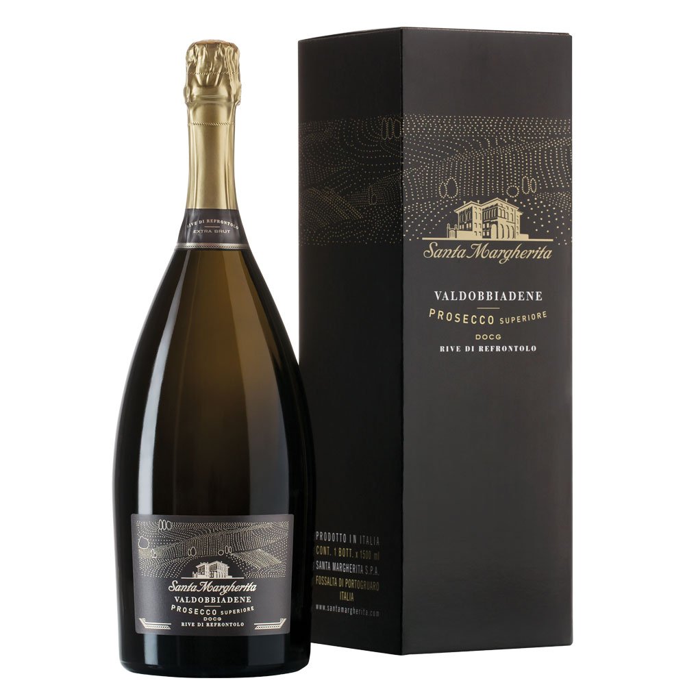 Conegliano Valdobbiadene Prosecco Superiore Rive di Refrontolo Extra Brut DOCG 2023 Magnum - Santa Margherita (astuccio)