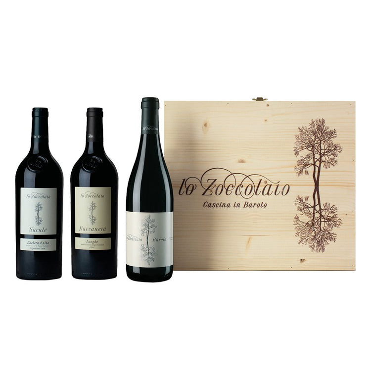Langhe DOC “Baccanera” 2022 + Barbera d'Alba DOC "Suculé" 2022 + Barolo DOCG "Lo Zoccolaio" 2020 - Lo Zoccolaio - Lo Zoccolaio (cassetta di legno 3 bottiglie)